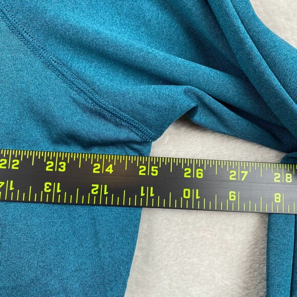 Champion Mens Shirt XXL Teal Long Sleeve Athletic Polyester Crew Neck Classic - Picture 4 of 6